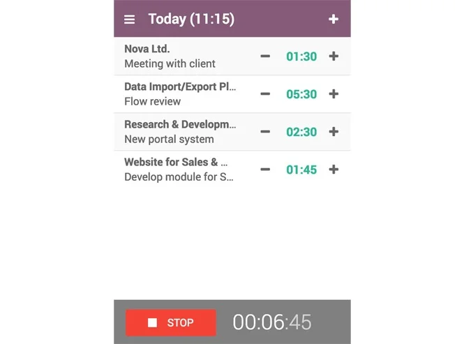 Odoo Timesheet Software